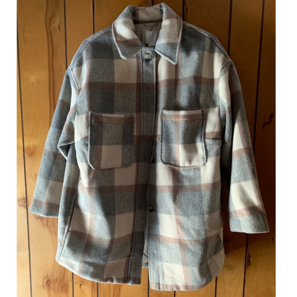 H&M Plaid Jacket - Gray and Brown